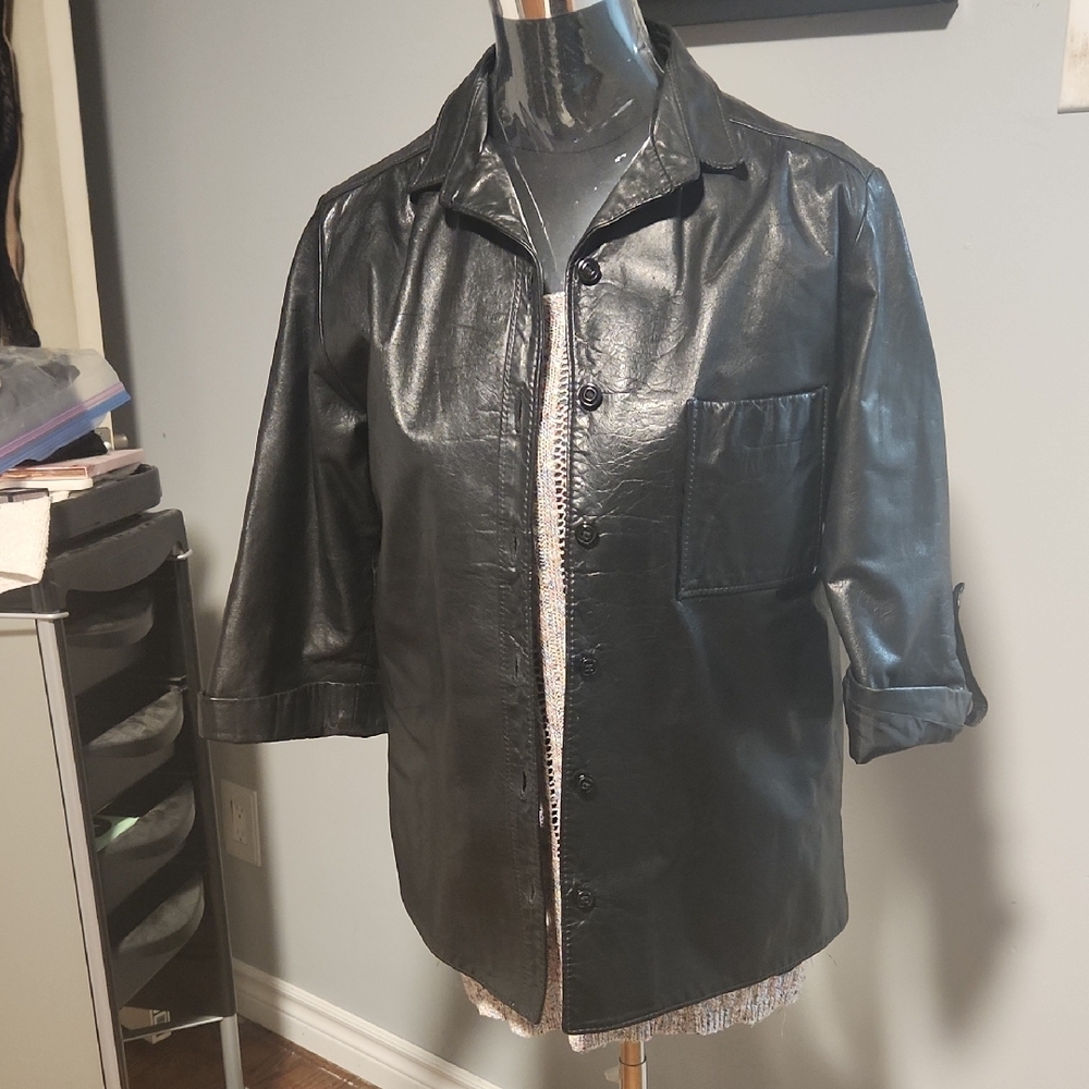 Baron Leather 100%real Leather Jacket Sz 8 (S-M)